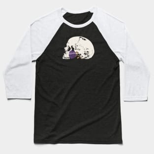 The Skull and the Purple Rose Baseball T-Shirt